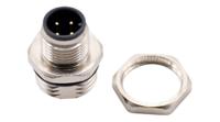 rnd-205-01181 RND Connector, 4 Contacts, Panel, M12 Connector, Plug, Male, IP67, RND 205 Series