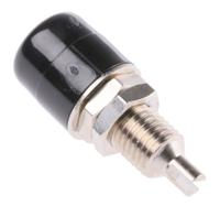 ibu401-blk Schutzinger Black Female Banana Socket, 4 mm Connector, Solder Termination, 32A, 30 V ac, 60V dc, Nickel Plating