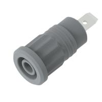 3294-g Electro PJP Grey Female Banana Socket, 4 mm Connector, Press Fit Termination, 36A, 1kV, Nickel Plating