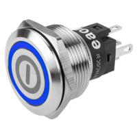 82-61511124b001 EAO 82 Series Illuminated Push Button Switch, Momentary, Panel Mount, 22.3mm Cutout, SPDT, Blue LED, 240V, IP65, IP67