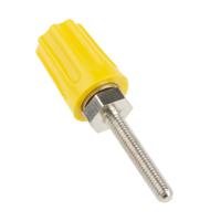 423-245 RS PRO 16A, Yellow Binding Post With Brass Contacts and Nickel Plated