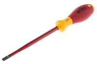 10155 Wiha Slotted Insulated Screwdriver, 6,5 mm Tip, 150 mm Blade, VDE/1000V, 268 mm Overall