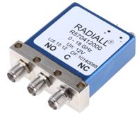 r570412000 Radiall PCB Mount High Frequency Relay, 12V Coil, 50Ω Impedance, 18GHz Max. Coil Freq., SPDT
