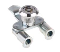 06700496 Steinbach & Vollman Steel Three Point Lock, 18mm Panel-to-Tongue, 22.2 x 22.2mm Cutout, Key Unlock