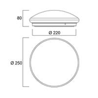 43497 Sylvania Circular LED Bulkhead Light, 12 W, 240 V, , Lamp Supplied, IP54, SYLCIRCLE