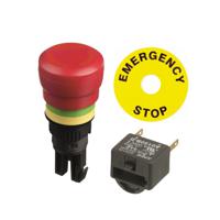 a01es-df2a0154b-da01yl1 APEM A01ES-D Series Twist Release Emergency Stop Push Button, Panel Mount, 16mm Cutout, 2NC, IP40, IP65
