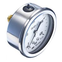 mit3f20b24 Bourdon G 1/4 Analogue Pressure Gauge 16bar Back Entry 63mm Outside Diameter, UKAS