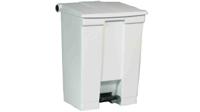 fg614500wht Rubbermaid Commercial Products Legacy Step-On 68L White Pedal Plastic Waste Bin