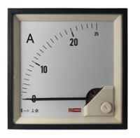 186-2460 RS PRO Analogue Panel Ammeter 25 (Input)A AC, 92mm x 92mm, 1 % Moving Iron