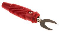 930584101 Hirschmann Test & Measurement Red Male Test Terminal, 4 mm Connector, Screw Termination, 30A, 30 V ac, 60V dc, Nickel
