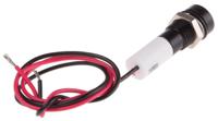 723-9520 RS PRO White Panel Mount Indicator, 24V dc, 8mm Mounting Hole Size, Lead Wires Termination, IP67