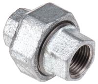 770340204 Georg Fischer Galvanised Malleable Iron Fitting Taper Seat Union, Female BSPP 1/2in to Female BSPP 1/2in