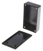 1591xxbbk Hammond 1591 Series Black Flame Retardant ABS Enclosure, IP54, Black Lid, 113 x 63 x 28mm