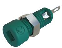 930308104 Hirschmann Test & Measurement Green Female Banana Socket, 2mm Connector, Solder Termination, 6A, 60V dc, Nickel, Tin