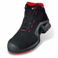 8517237 uvex 1 Black, Red ESD Safe Composite Toe Capped Men, Women Safety Boots, EU 37