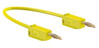 280039-030-24 Staubli 2 mm Connector Test Lead, 10A, 30 V ac, 60V dc, Yellow, 300mm Lead Length