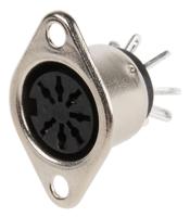 251-4258 RS PRO 7 Pole Din Socket, 2A, Female, Panel Mount