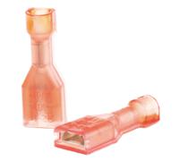 2-520411-2 TE Connectivity Ultra-Fast Plus .187 Red Insulated Female Spade Connector, Receptacle, 4.75 x 0.81mm Tab Size, 0.3mm²