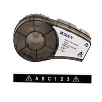 139741 Brady B-595 White on White on Black Label Printer Tape, 6.4 m Length, 9.53 mm Width