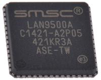 lan9500a-abzj Microchip LAN9500A-ABZJ, Ethernet Controller, 100Mbps MII, USB, 3.3 V, 56-Pin QFN