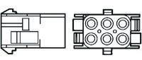 926682-3 TE Connectivity, Universal MATE-N-LOK Female Connector Housing, 6.35mm Pitch, 6 Way, 2 Row