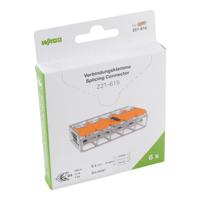221-615995-006 WAGO, 221 Wire Splice Splice Connector, Clear Insulation 6 mm²