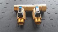 003633 Watts Brass Pipe Fitting, Straight Compression Manifold, Male 3/4in to Male 1/2in