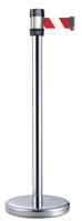 174-5977 RS PRO Silver Steel Retractable Barrier, 2m, Red, White Tape