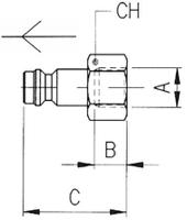 187-8816 RS PRO Brass Male Coupler Nipple, 8mm Hose Barb