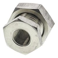 1817-00-10 Legris Stainless Steel Pipe Fitting, Straight Hexagon Bulkhead Adapter, Female G 1/8in