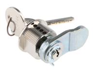 44880010 Steinbach & Vollman Brass Tumbler Lock, 20mm Panel-to-Tongue, 18.2 x 22.2mm Cutout, Key Unlock