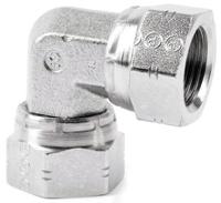 8e6mk4s Parker Steel Zinc Plated Hydraulic Elbow Threaded Adapter, 8E6MK4S, G 1/2 Female G 1/2 Female