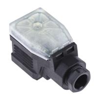 933022100-gdme-3011-black Hirschmann GDME 3P+E DIN 43650 A, Female Solenoid Valve Connector, 400 V ac Voltage