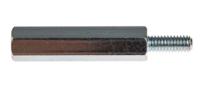 806-6590 RS PRO Standoff, M4 x M4 Thread, 30mm Body, Steel, Male/Female, 10mm Stud