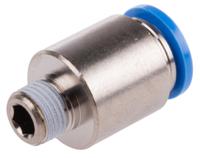 qs-18-10-i Festo QS Series Straight Threaded Adaptor, R 1/8 Male to Push In 10 mm, Threaded-to-Tube Connection Style, 190647
