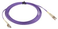 536-6844 RS PRO LC to LC Duplex Multi Mode OM3 Fibre Optic Cable, 50/125μm, Purple, 5m