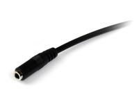 muhsmf1m StarTech.com Male 3.5mm Stereo Jack to Female 3.5mm Stereo Jack Aux Cable, Black, 1m MUHSMF1M