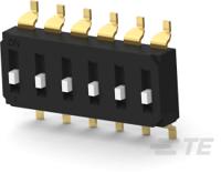 eds06sgnntu04q TE Connectivity 6 Way Surface Mount DIP Switch SPST, Raised Actuator