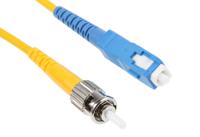 536-8266 RS PRO SC to ST Duplex Single Mode OS1 Fibre Optic Cable, 9/125μm, Yellow, 2m