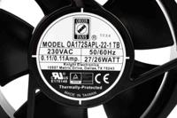 144-4139 RS PRO Axial Fan, 230 V ac, AC Operation, 387.4m³/h, 28W, 180mA Max, 172 x 150 x 38mm