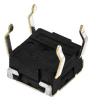 b3w-1000 Omron Plunger Tactile Switch, SPST 50 mA @ 24 V dc 0.9mm Through Hole