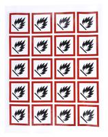818-7714 RS PRO Black, Red, White Gloss Polymeric Vinyl Safety Labels 40 mm x 40mm