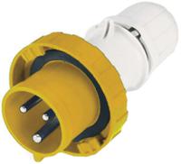 2181630 Scame IP66, IP67 Yellow Cable Mount 2P + E Industrial Power Plug, Rated At 16A, 110 V