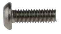 621-2647 RS PRO Plain Button Stainless Steel Tamper Proof Security Screw, M4 x 12mm