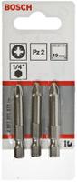 2607001577 Bosch Pozidriv Screwdriver Bit, PZ2 Tip