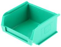 484-3980 RS PRO PP Storage Bin, 90mm x 100mm x 50mm, Green