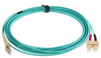 121-3927 RS PRO LC to SC Duplex Multi Mode OM3 Fibre Optic Cable, 900μm, Blue, 10m