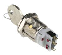 k640062-ni Kaba Key Switch, SP-CO, 5 A@ 250 V ac 2-Way Flat, Random-Key