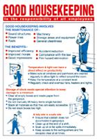 763-2128 Good Housekeeping Safety Wall Chart, Polypropylene, English, 450 mm, 600mm