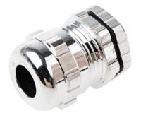 835-4087 RS PRO Metallic Nickel Plated Brass Cable Gland, PG9 Thread, 4mm min., 8mm max., IP68